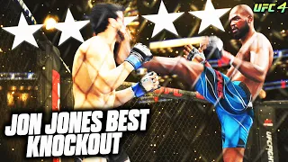 UFC 4 Career Mode #4: Jon Jones Best Knockout Yet! Heavyweight Career Mode!