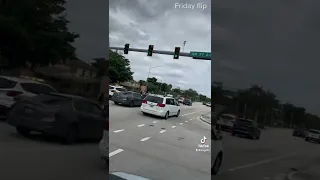Toyota Camry flip car accident
