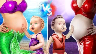 Pregnant Vampire vs Pregnant Mermaid! Vampire and Mermaid Have CHILDREN!