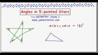 Angles in a 5-pointed Star (TANTON Mathematics)