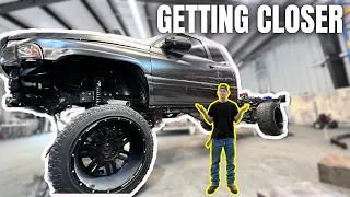 MY HUGE LIFTED CUMMINS IS ONE STEP CLOSER