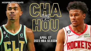 Charlotte Hornets vs Houston Rockets Full Game Highlights | Apr 7 | 2023 NBA Season