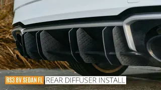 Audi RS3 8V Sedan FL Flow-Lock Rear Diffuser Install Guide