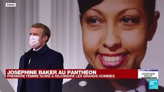 Emmanuel Macron rend hommage à Joséphine Baker lors de son entrée au Panthéon • FRANCE 24