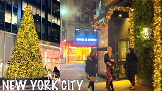 🇺🇸NYC Christmas Walk✨St Patrick Cathedral, Rockefeller Center Christmas Tree & Midtown Manhattan ✨