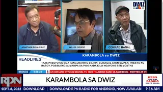 KARAMBOLA SA DWIZ |  September 08, 2022    DWIZ 882 MANILA sa RPN