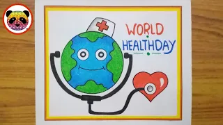 World Health Day Drawing / World Health Day Poster Drawing / Health Day Drawing Easy