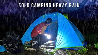 SOLO CAMPING HEAVY RAIN - RELAX AND ENJOY NATURE