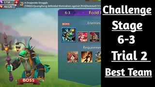 Lords Mobile Challenge Stage 6-3 trial 2 best F2P Team