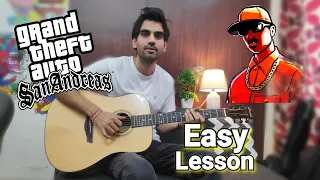 GTA San Andreas Theme Easy Tabs - Any one can play - Simple Tune - Hindi Guitar lesson Free Tabs