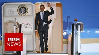 President Obama arrives in London - BBC News