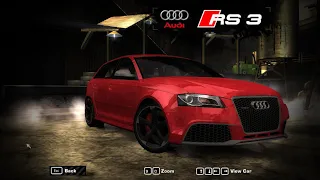 nfs most wanted - Audi RS3 Sportback Mod Gameplay [1080p HD]