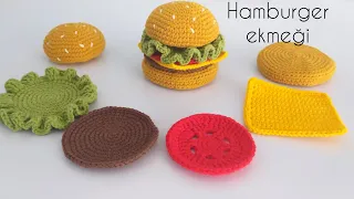 Amigurumi hamburger ekmeği yapımı Part-1 #amigurumi #hamburger #handmade #crochet