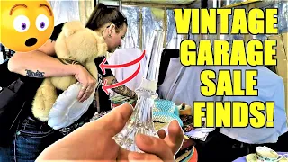 Ep463:  AMAZING VINTAGE AND RETRO COLLECTIBLE GARAGE SALE FINDS!  😮  ANTIQUE YARD SALE THRIFT HUNT!