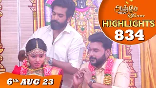 Anbe Vaa Serial Highlights Ep-834 | 6th Aug  2023 | Virat | Delna Davis | Saregama TV Shows Tamil