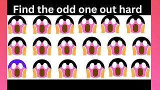 Find the odd one  out hard | find the odd emoji out | find the odd one.