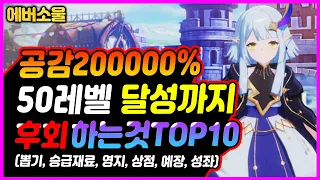 [에버소울] 후회하기 싫다면 꼭 따라하세요! 50렙까지 후회한것BEST10