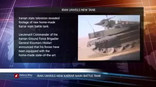 Iranian state television revealed footage of new Karrar main battle tank