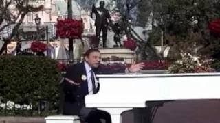 2001 Disneyland Walt Disney's 100th Birthday.  Richard Sherman sings Feed the Birds at the hub