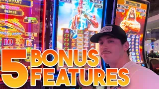 So Many Bonuses On A Zeus Powerlink Slot Machine At Coushatta Casino Resort!