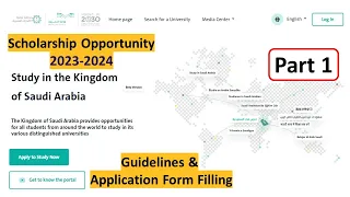 Saudi Arab Fully Funded Scholarship | 2023 - 24 | Part 1 | Applications Guidelines | Direct Apply