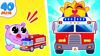 🚒Giant Fire Truck for Kids | Funny Songs For Baby & Nursery Rhymes by Toddler Zoo