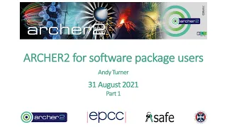 ARCHER2 for software package users, Part 1