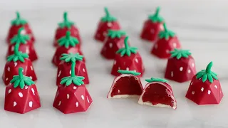 How to make Strawberry Chocolate Bonbon | 귀염뽀짝 딸기 초콜릿 봉봉 만들기 🍓