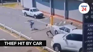 WATCH | Pursed off! Durban woman runs over mugger with Tazz and secures her bag