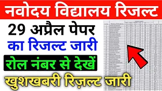 Navodaya Vidyalaya Class 6th Result | How to Check Class 6th Result 2023| Jnv Class 6th Result 2023|