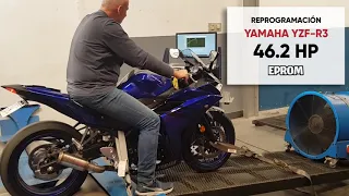 Reprogramación Stage1 Yamaha R3 & Test en banco de pruebas