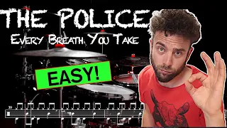 The Police - Every Breath You Take - Drum Cover (with scrolling drum sheet)