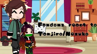 Fandoms react to Tanjiro/Nezuko (2/7)