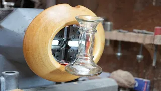 Wood turning  magical flower vase