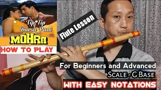 Tip Tip Barsa Pani  Flute Lesson/ Tutorial / For Beginners and Andvanced. /Akshay Kumar