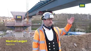 PORR Deutschland: A66 Salzbachtalbrücke - Brückenschlag für Südbrücke vor Zeitplan