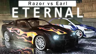 NFS MW Eternal Remastered | Razor vs Earl | Ford Mustang GT vs Mitsubishi Lancer | Blacklist #9