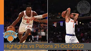 Quickley, Toppin Highlights - Knicks Reg Season-G2 vs Pistons 2022-23 | 21 Oct 2022