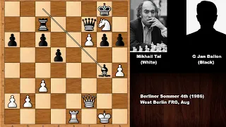 Mikhail Tal vs Guenther Jan Ballon (1986)