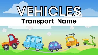Transport Names, Means Of Transport For toddlers | Transportation flashcards - Smart Kiddos