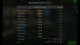 opening 16 bad company containers, WOTB