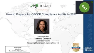 JOBfindah Webinar - How to Prepare for OFCCP Compliance Audits in 2020