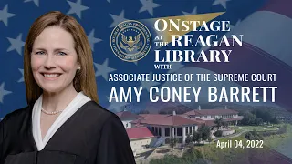 Onstage at the Reagan Library with Amy Coney Barrett