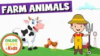 Farm Animals Vocabulary | Educational Videos | Learn English  - Talking Flashcards| ESL