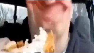 Joey eats chicken