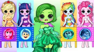 Inside Out 2 Prom Dress: New Emotion | MLP Twilight Sparkle & Friends | DIYs Paper Doll & Craft