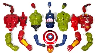 Merakit Mainan Hulk Smash vs Hulk Buster vs iron Spider-Man dan Captain America Avengers Marvel Toys
