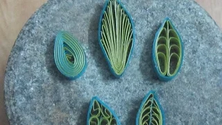how to make quilling leaves (5 different types)
