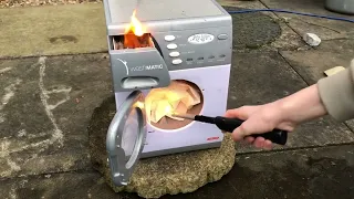 washMATIC toy washer destruction 2 (INCLUDES FIRE)