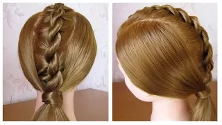 Coiffure pour tous les jours (pour l'ecole/college/travail) ✨  tresse torsadée ✨ facile à faire